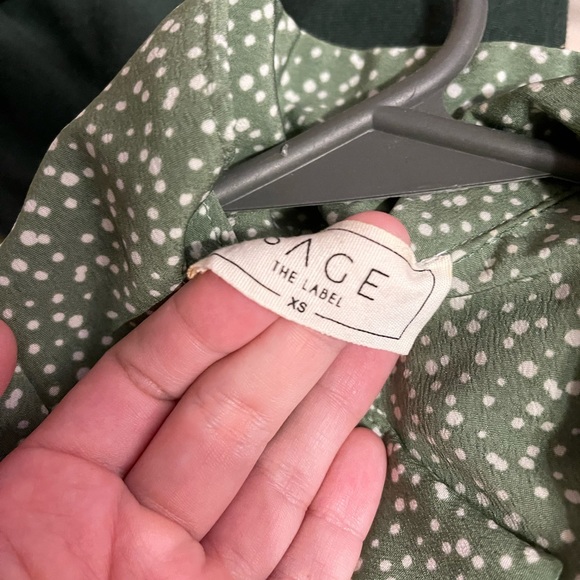 Sage the label tie front collared blouse - Picture 3 of 3